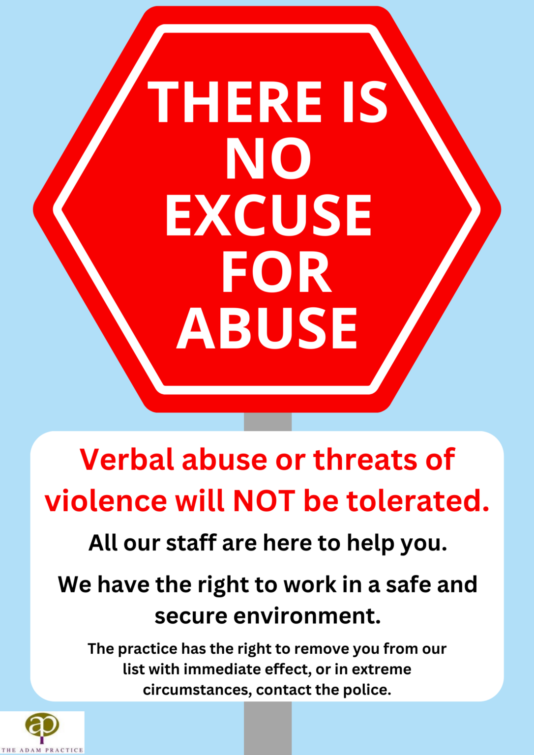 Aggression towards staff 