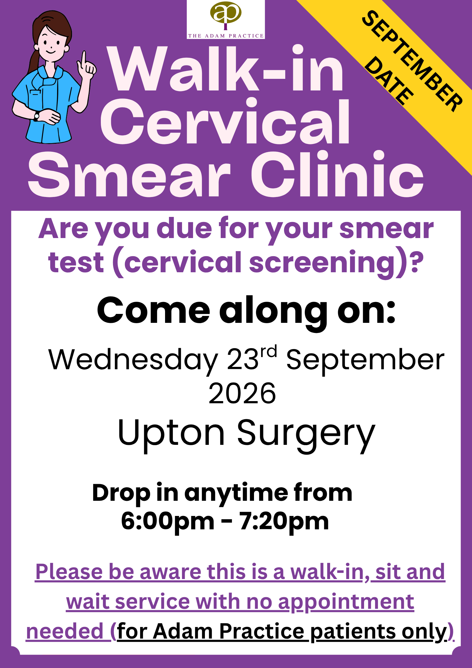 Walk-in Cervical Smear Clinic